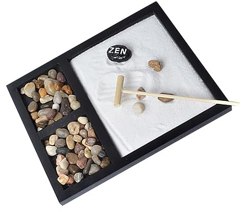 Cabilock Desk Sandbox Ornament Zen Garden Accessories for Home Office Decor Meditation