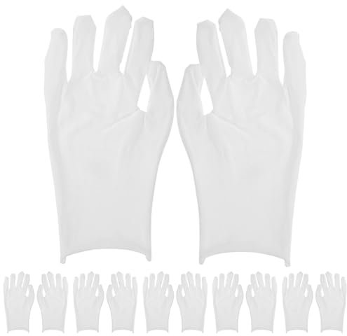 FUNOMOCYA Baumwollhandschuhe 6 Paar Für Herren Xl Schmuck Inspektionshandschuhe Weiß Für Münzen Und Kunstwerk Umgang 100% Baumwolle Wiederverwendbar