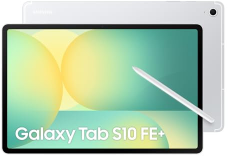 Samsung Galaxy S10 FE+ AI-Tablet, Android Tablet, 256 GB Speicher, 12 GB RAM, 33,28 cm/13,1 Display, Inkl. S Pen, Wi-Fi, Lange Akkulaufzeit, Silver, 36 Monate Herstellergarantie [Exklusiv auf Amazon]