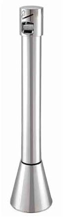 NexaGeniX Standaschenbecher Silberner Zylinder, vertikale Aschesäule, Raucherbereich, Mülleimer for Ausrauchen, Edelstahl-Zigarettenkippen-Sammlung, Outdoor Outdoor-Aschenbecher