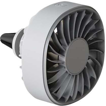 Mllepjdh Ventilateur USB de circulation d'air de voiture avec lumière LED colorée rotative à 360° pour camions, SUV, etc