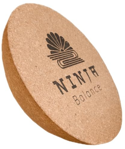 Ninja Balance Kork Halbkugel 30 x 10 cm für Balance Board - Gleichgewichtstrainer für Kinder & Erwachsene 100% Kork - Indoor Fitness | Surfing Balance Yoga Rehabilitation | Antibakteriell