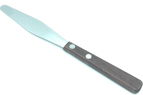 SQUADO Spatola Professionale per Ceretta, Lama in Acciaio Inox, Manico in Legno, Strumento per Depilazione