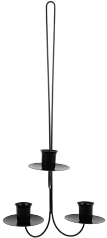Gatuida Soporte de Pared para Vela de Pared de Hierro, Porta Velas Vintage Largo para Pilar, Decorativo de Metal, Montaje en para Sala, Comedor y Decoración Estilo Rústico