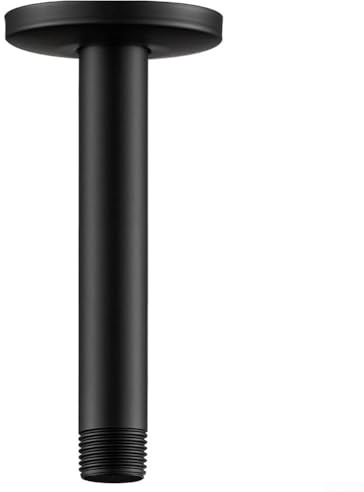 Duschkopfverlängerung mit Flansch, 10–30 cm, gerader Regenduscharm, mattes Finish, G1/2-Anschluss, auslaufsicheres Design für Badezimmer-Upgrade (20 cm)