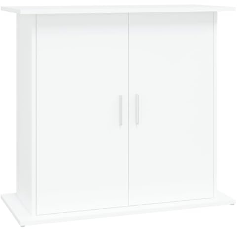 Aquariumständer mit Fächer und Ablagen, Aquarienschrank, Aquarium Unterschrank, Aquarium Tisch, Aquarienunterschrank, Terrarium Schrank, Betongrau, (81 x 36 x 73 cm)