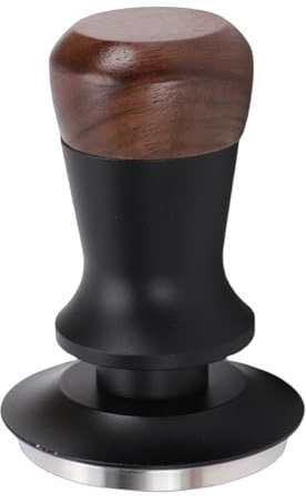 Jiawu Pressino per caffè Professionale in Acciaio Inossidabile Innovativo Spring 30 Libbre Pressino per caffè Caricato a Molla a Pressione Costante con Feedback Sonoro per Legno di Noce (58MM)