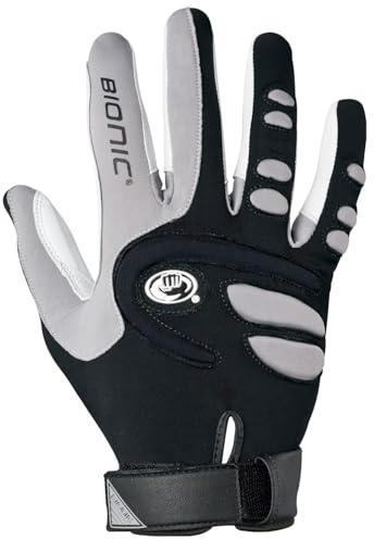 Louisville Slugger Bionic Gants de racquetball Main droite Unisexe Noir / Blanc XX-L