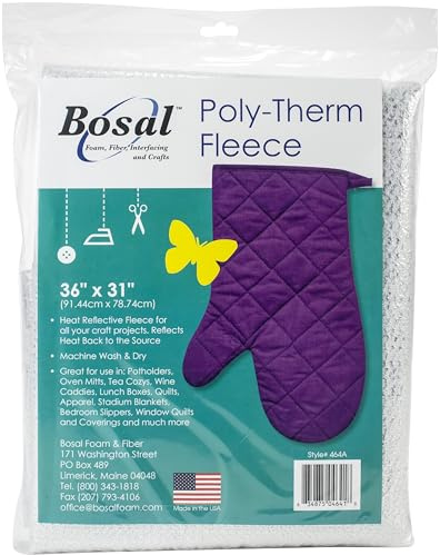 Bosal 36x 31 cm poly-therm Wärme reflektierende Fleece, silber