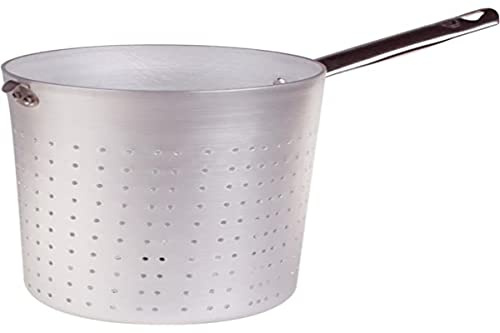 Pentole Agnelli Colapasta/Scaldapasta Cilindrico in Alluminio con Manico Tubolare, Acciaio Inossidabile, Argento, 18 cm