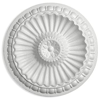 DECOSA Rosette Desire, weiß, 6 Stück à Ø 28 cm - Stuckrosette aus Styropor - individualisierbare Deckenrosette