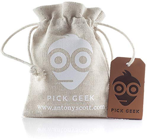 Pick Geek Assorted Guitar Picks | 51 Premium Quality Picks Plectrums For Your Electric, Acoustic, or Bass Guitar | X Heavy, Heavy, Medium, Thin | Gifted in a Unique Linen Pick Bag