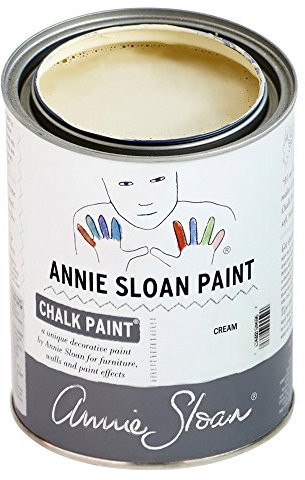 CHALK PAINT (R) by Annie Sloan - Cream (Quart - 32oz) - Decorative paint for furniture, cabinets, floors, home decor, and accessories - Water-based - Non-toxic - Matte finish