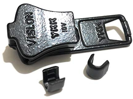 YKK, Nr. 10, Vislon schwarz, Läufer/Abzieher/Schieber, klobig, Kunststoff-Zahnreißverschluss, Top-Stopper, automatische Verriegelung, hergestellt in Japan