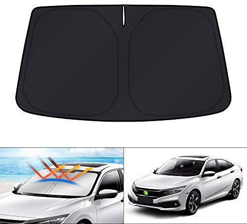 KUST Windshield Sun Shade for Honda Civic 2016-2021 Accessories Sunshade Foldable Window Sun Visor Protector Blocks UV Rays Keep Your Car Cooler