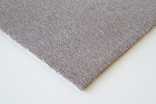 Steffensmeier Velours Teppichboden Venezia Meterware | Auslegware für Kinderzimmer Wohnzimmer Schlafzimmer | Grau, Größe: 300x1000 cm