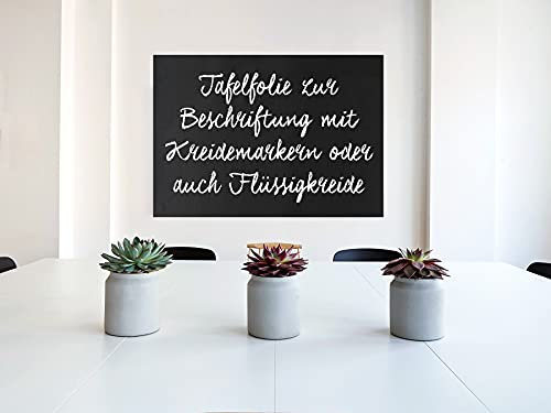 E&R Tafelfolie selbstklebend schwarz | Für echte Kreide & Kreidestifte | PVC-frei & 100% Recycelbar | Wandfolie | Inneneinrichtung DIY Deko Schreibtafel Maltafel (120x60cm)