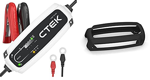 CTEK 40-161 CT5 to Time to Go - Vollautomatisches Batterieladegerät mit Coutdown-Display 12V, 5 Amp & Protect Bumper: Rutschfester Gummischutz für Ihr CTEK Batterieladegerät - Perfekter Schutz