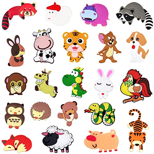 Imanes Nevera,Forreen 22 Piezas Imanes Nevera Niños,Imanes Animales Decorativos,Hermoso Diseño,Varias Formas,3D de Dibujos Animale Imanes,para Aula,Cocina,Sala,Estar