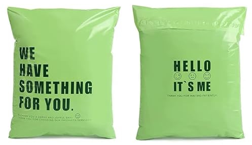 DUNSBY Versandbeutel 50 Teile/lose Mailing Tasche Verdicken Express Verpackung Tasche Selbst Klebe Druck Kleidung Kurier Paket Taschen (Color : 45x56x4cm Green)