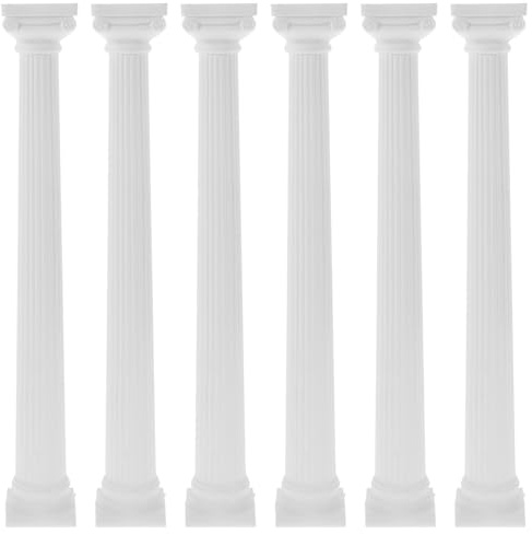 GANAZONO 6 Pezzi Mini Colonna Romana Decorativa in Gesso 6.7 Pollici Per Supporto Fotografico Decorazione Interna Casa Giardino E Tavolo Zen
