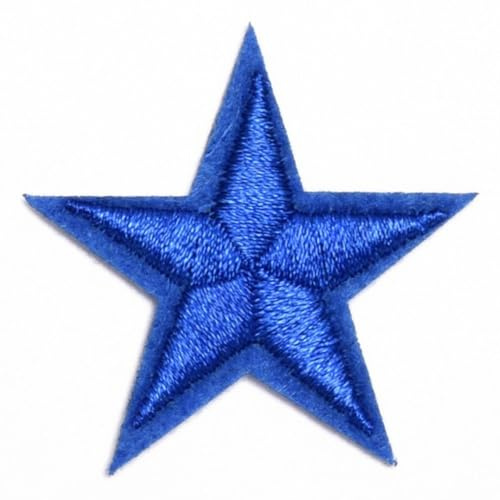 10 Stück Stern Aufnäher zum Aufbügeln,Patches 3,5 cm,Stoff Flicken Zum Aufbügeln,Dekorative Applikation für Kunsthandwerk,Jacken Tasche Geschenkboxen,Kleidung,Scrapbooking,Jeans Dekoration,Blau C