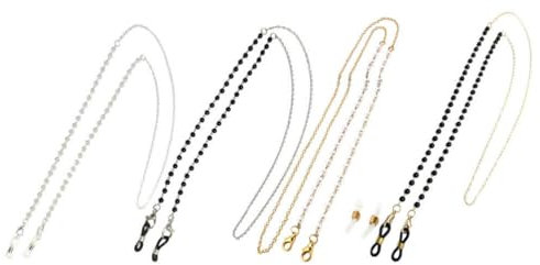 SAFIGLE 4stücke Anti-verlust Brillenhalter Mit Perlen Modischer Brillenträger Für Damen Für Outdoor-aktivitäten Schützt Vor Verlust Und Sicheren