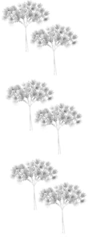 VILLCASE 6 STK Kiefernstecklinge attraktion Goldfarbe Tannenzapfen stammt Tannenzapfen-Sticks künstliche Tannenzapfen-Picks gefälschte Pflanze für Weihnachten Plastikblume Silver