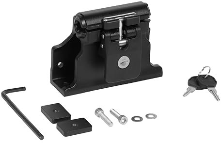 BIKEGEAR Verriegelbare Gabelhalterungen, kompatibel mit 12 mm, 15 mm und 20 mm Steckachsen bis 110 mm Breite für LKW und Lieferwagen