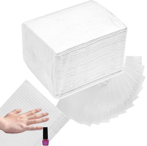 Tischmatte – 50 wasserdichte Nagelmatten, Servietten mit 3-lagigem Design | Papierservietten für Techniker, Nageltisch für Praxis, Wohnzimmer, Anfänger, Maniküre