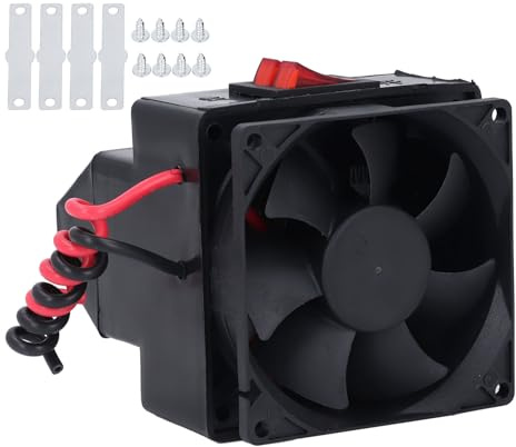 Fafeicy Riscaldatore per auto, Riscaldatore per parabrezza portatile da 300 W 12 V con temperatura regolabile e ventola silenziosa per sbrinamento del veicolo e calore personale