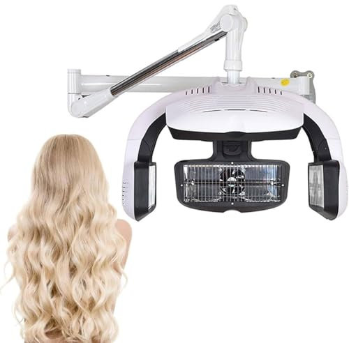 Secador Pelo Peluquería 1250 W, Secador Pelo Montado En Pared, Procesador De Color De Cabello Alta Eficiencia, Secador De Pelo De Pie Profesional Con Pantalla Lcd,Hanging