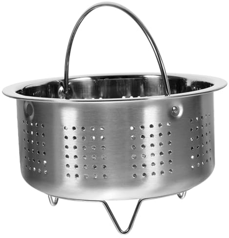 QWFVHJ Rejilla de Vapor, Cesta for cocinar al Vapor, Cesta portátil for cocinar al Vapor for ollas eléctricas, ollas arroceras, Bollos al Vapor, arroz, Huevos, Papas y mariscos. Diseño Compacto.