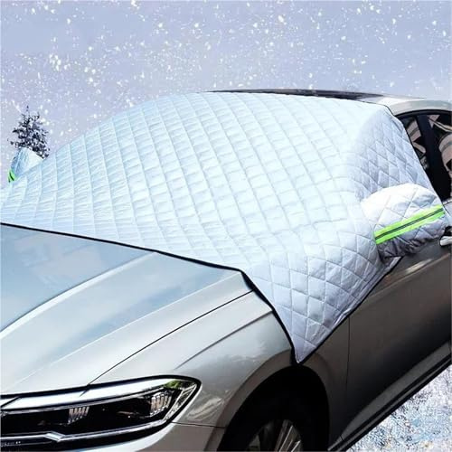 YSQIFBABD Bâches De Voiture, Demi-auvent D'extérieur, Pare-Brise Anti-Neige, Couverture Étanche, Protection Extérieure en Coton, Pare-Soleil Anti-Gel Et Glace Bâche Pare Brise Protection