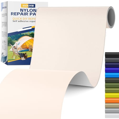 Nylon Flicken Selbstklebend Stoff, Zelt Reparaturset Selbstklebend Patches