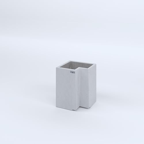 FLORESPIRA FIORIERE IN CEMENTO LISCE ZAVORRA MODELLO A SENZA PIEDINI CM40X40X28X50H BIANCO