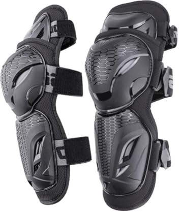 SPXMQSS Rodilleras de Moto, Rodilleras/Coderas Protección Motocross Ajustables Resistente al Viento y a Las Caídas Protección de Rodilla con Espuma Amortiguadora Knee Pads