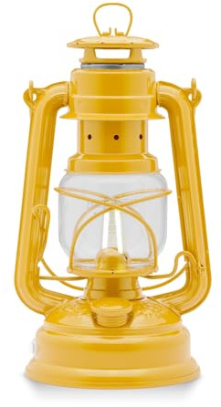 Feuerhand Baby Special 276 LED Laterne Gelb - Dimmbare Tischlampe | Stufenlos dimmbar bis 150 Lumen - Akku- oder Batteriebetrieb - Bis zu 18 Tage warmweißes Licht für Balkon und Terrasse