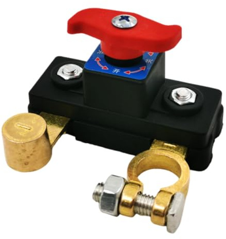 Batterie-Trennschalter 100A 12V/24V - Automatischer Minuspol-Schalter Mit 1000A Spitzenstrom, Dichter Klemmmechanismus Für Sichere Verbindung Aus Für Wohnmobile, LKW, Boote, Traktoren