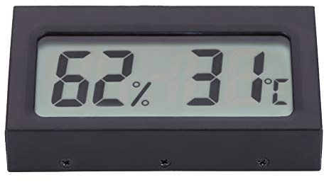 Haofy Digital LCD Thermometer Hygrometer Accurate Temperature Humidity Monitor for Home Office School Warehouse Plastic Black 1 Pack