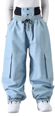 Pantalones de Esquí para Hombre Invierno A Prueba de Viento Pantalón Softshell Pantalones de Snowboard Cálidos Impermeables para Deportes Al Aire Libre
