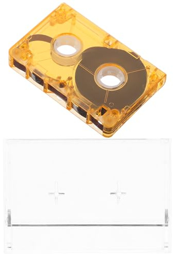 UKCOCO Cinta de Casete de Audio sin Estampado Naranja, Grabación de Voz 40-60 Minutos, Compatible Grabadoras Mini, Cintas de Casete para Entrevistas y Mensajes, Uso Doméstico