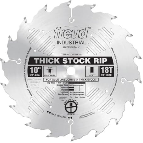 Freud LM71M010: 10 x 18T Thick Stock Rip Blade
