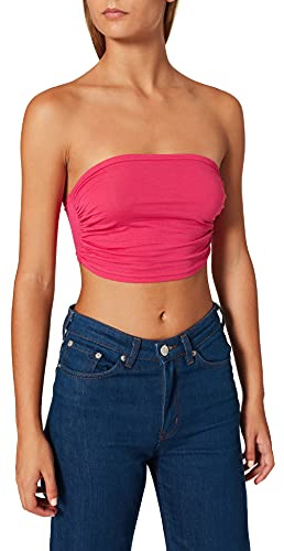 Urban Classics Top de Mujer Bandeau, Rosa Fucsia 00106, M