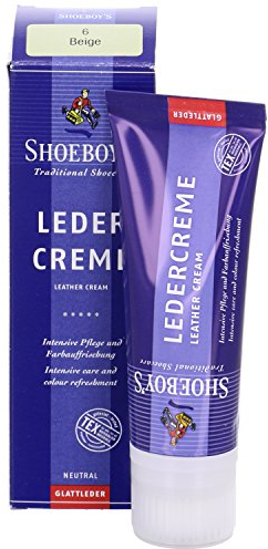 Shoeboys Ledercreme - die Farbaktivierende Ledercreme für alle Farbigen Glattleder (75 ml, Beige)