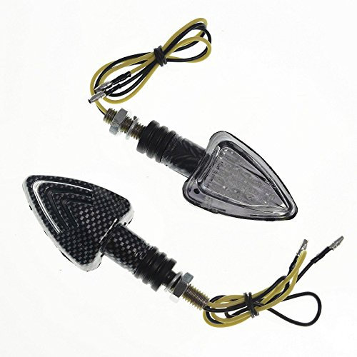 Coppia Frecce Moto Led Universali Indicatori Direzione Touring Sport Carbonio