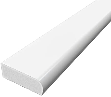 Cloaking Fillet Architrave Trim - 30mm White Plastic Finishing Trim for Windows and Doors - 95cm Length - 5 Pack