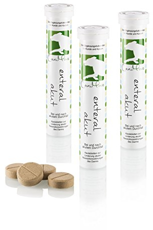 Dreierpack (3 Packungen mit je 12 Tabletten) - CaniMove enteral akut bei und nach akuten Durchfällen von Hunden und Katzen. Schmackhaft und gut!