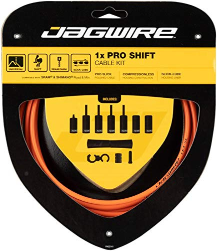 Jagwire Pro Kabel und Ummantelungen für Erwachsene, Unisex, Orange, Einheitsgröße | Jagwire 1 x Pro Shift Kit – Orange, Kompatibilität: