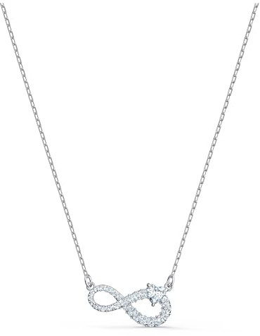 Swarovski Collana Swarovski Infinity, Infinito, Bianca, Placcato rodio